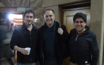 Vicente Valle, Daniel Grez y Prof. Roberto Aceituno.